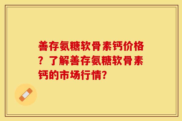 善存氨糖软骨素钙价格？了解善存氨糖软骨素钙的市场行情？-第1张图片-关节保镖