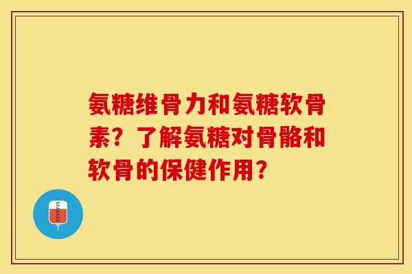 氨糖维骨力和氨糖软骨素？了解氨糖对骨骼和软骨的保健作用？