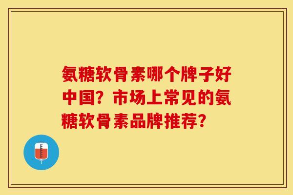 氨糖软骨素哪个牌子好中国？市场上常见的氨糖软骨素品牌推荐？