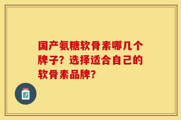 国产氨糖软骨素哪几个牌子？选择适合自己的软骨素品牌？