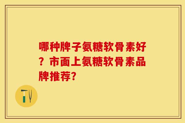 哪种牌子氨糖软骨素好？市面上氨糖软骨素品牌推荐？-第1张图片-关节保镖