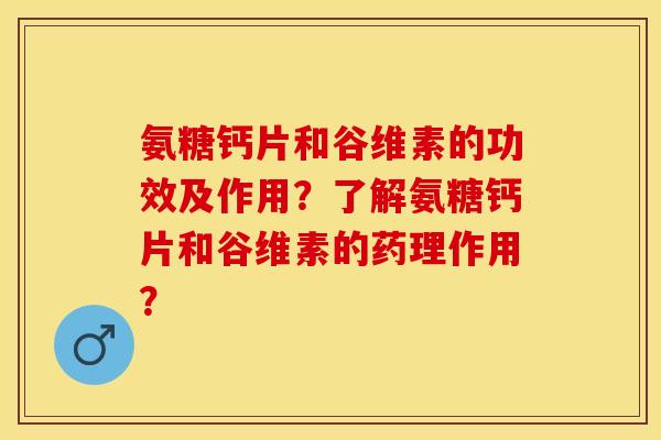 氨糖钙片和谷维素的功效及作用？了解氨糖钙片和谷维素的药理作用？-第1张图片-关节保镖