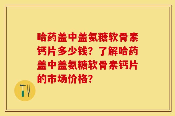 哈药盖中盖氨糖软骨素钙片多少钱？了解哈药盖中盖氨糖软骨素钙片的市场价格？-第1张图片-关节保镖