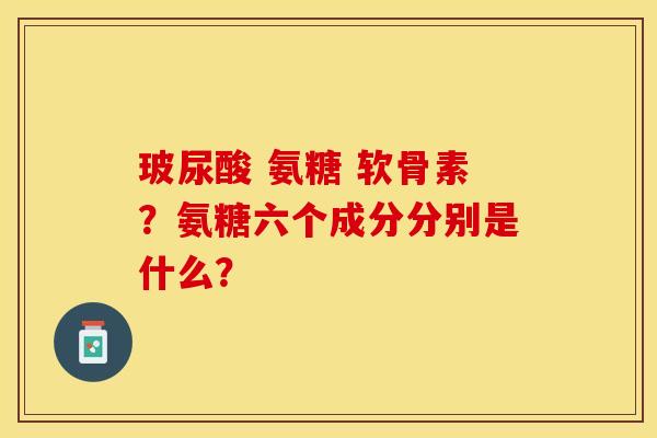 玻尿酸 氨糖 软骨素？氨糖六个成分分别是什么？-第1张图片-关节保镖