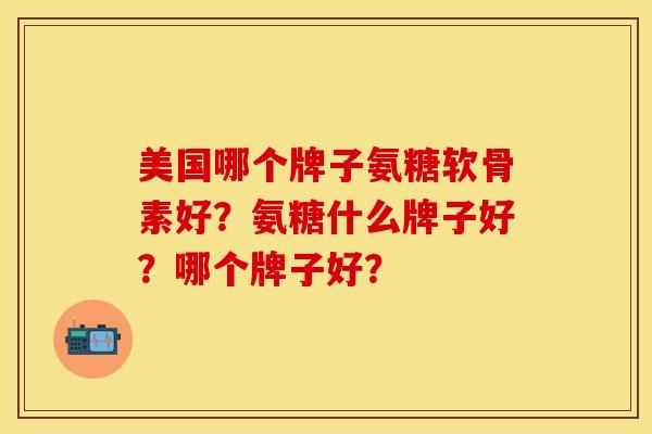 美国哪个牌子氨糖软骨素好？氨糖什么牌子好？哪个牌子好？-第1张图片-关节保镖