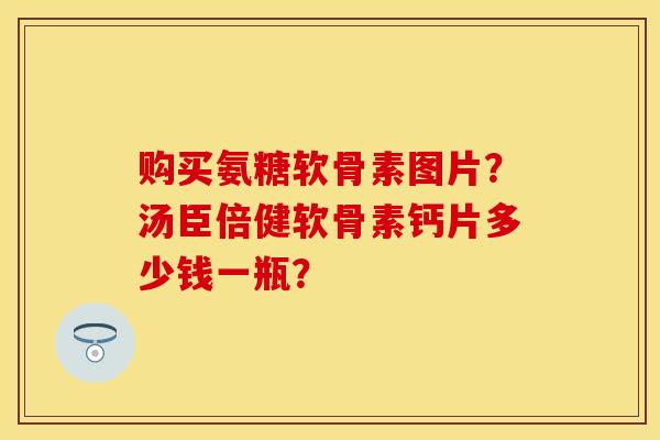 购买氨糖软骨素图片？汤臣倍健软骨素钙片多少钱一瓶？-第1张图片-关节保镖