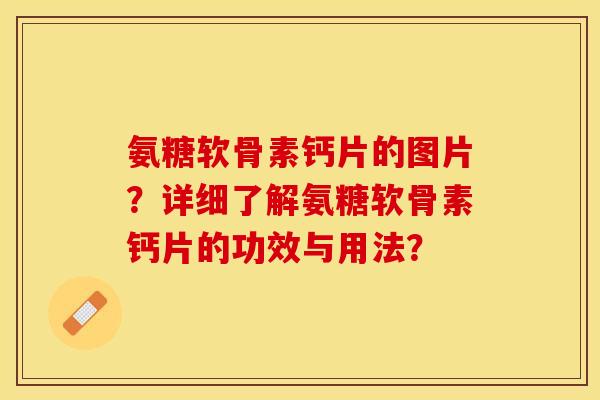 氨糖软骨素钙片的图片？详细了解氨糖软骨素钙片的功效与用法？-第1张图片-关节保镖