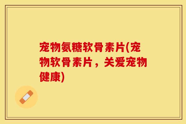宠物氨糖软骨素片(宠物软骨素片，关爱宠物健康)-第1张图片-关节保镖