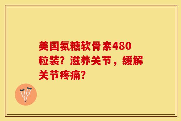 美国氨糖软骨素480粒装？滋养关节，缓解关节疼痛？-第1张图片-关节保镖