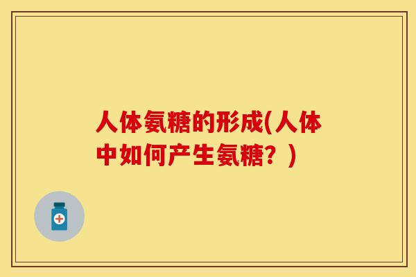 人体氨糖的形成(人体中如何产生氨糖？)