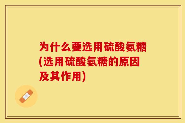为什么要选用硫酸氨糖(选用硫酸氨糖的原因及其作用)