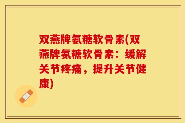 双燕牌氨糖软骨素(双燕牌氨糖软骨素：缓解关节疼痛，提升关节健康)