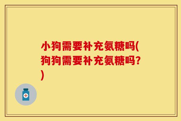 小狗需要补充氨糖吗(狗狗需要补充氨糖吗？)