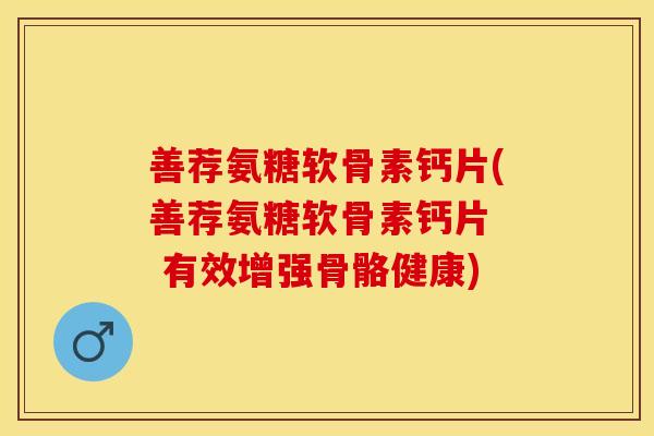 善荐氨糖软骨素钙片(善荐氨糖软骨素钙片  有效增强骨骼健康)