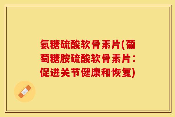 氨糖硫酸软骨素片(葡萄糖胺硫酸软骨素片：促进关节健康和恢复)-第1张图片-关节保镖