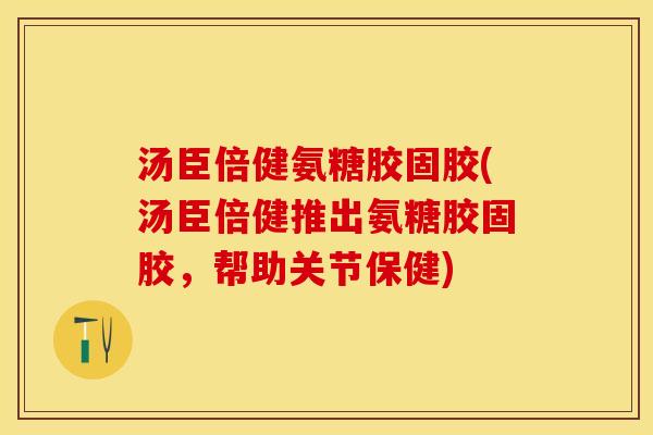 汤臣倍健氨糖胶固胶(汤臣倍健推出氨糖胶固胶，帮助关节保健)-第1张图片-关节保镖
