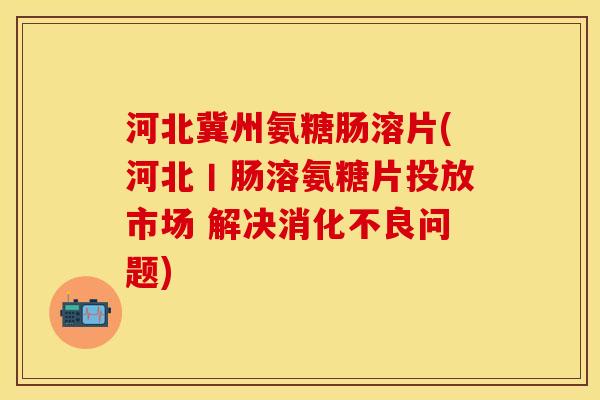 河北冀州氨糖肠溶片(河北丨肠溶氨糖片投放市场 解决消化不良问题)-第1张图片-关节保镖