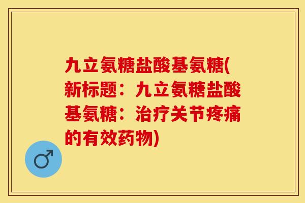 九立氨糖盐酸基氨糖(新标题：九立氨糖盐酸基氨糖：治疗关节疼痛的有效药物)-第1张图片-关节保镖