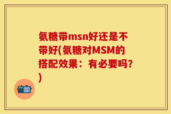 氨糖带msn好还是不带好(氨糖对MSM的搭配效果：有必要吗？)