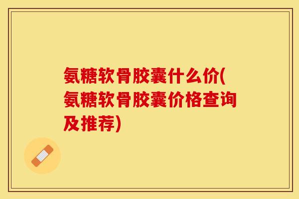 氨糖软骨胶囊什么价(氨糖软骨胶囊价格查询及推荐)-第1张图片-关节保镖