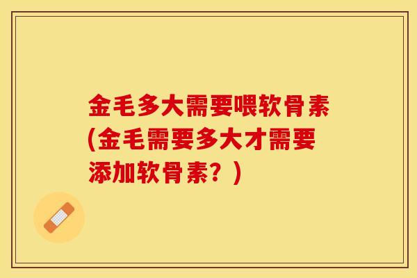 金毛多大需要喂软骨素(金毛需要多大才需要添加软骨素？)-第1张图片-关节保镖