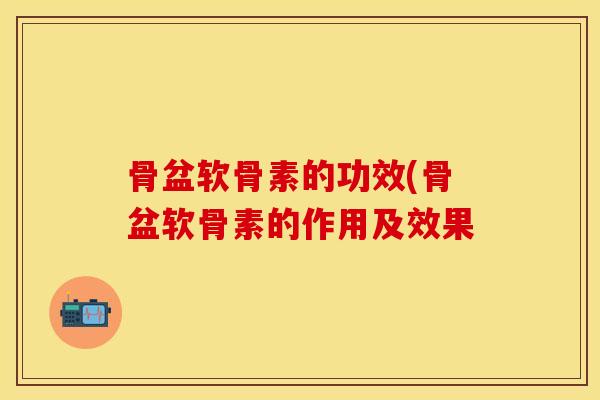 骨盆软骨素的功效(骨盆软骨素的作用及效果-第1张图片-关节保镖