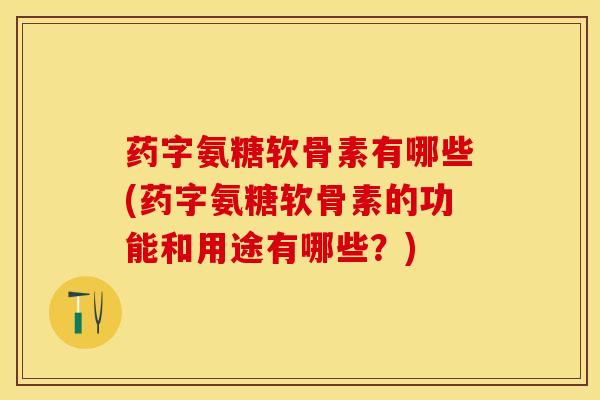 药字氨糖软骨素有哪些(药字氨糖软骨素的功能和用途有哪些？)-第1张图片-关节保镖