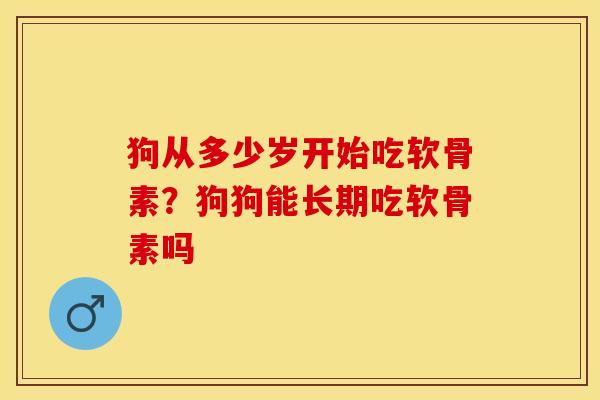 狗从多少岁开始吃软骨素？狗狗能长期吃软骨素吗-第1张图片-关节保镖