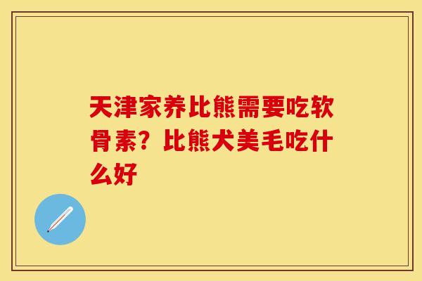 天津家养比熊需要吃软骨素？比熊犬美毛吃什么好-第1张图片-关节保镖