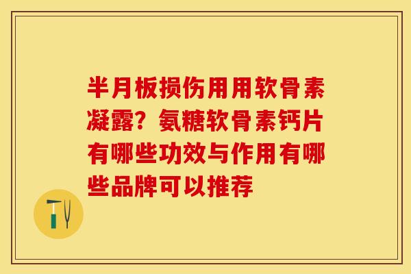 半月板损伤用用软骨素凝露？氨糖软骨素钙片有哪些功效与作用有哪些品牌可以推荐-第1张图片-关节保镖