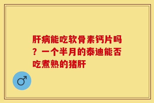 肝病能吃软骨素钙片吗？一个半月的泰迪能否吃煮熟的猪肝-第1张图片-关节保镖