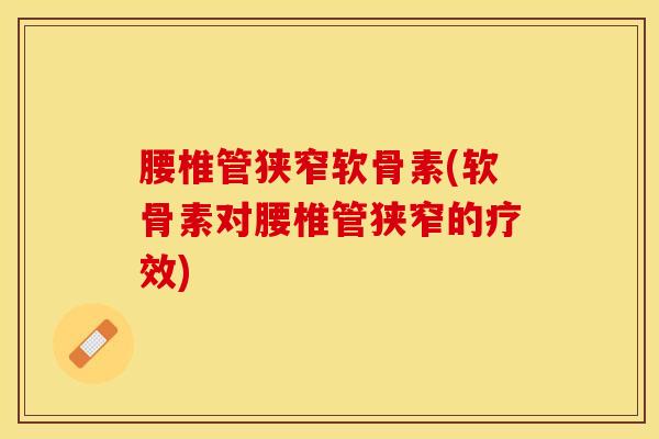 腰椎管狭窄软骨素(软骨素对腰椎管狭窄的疗效)-第1张图片-关节保镖
