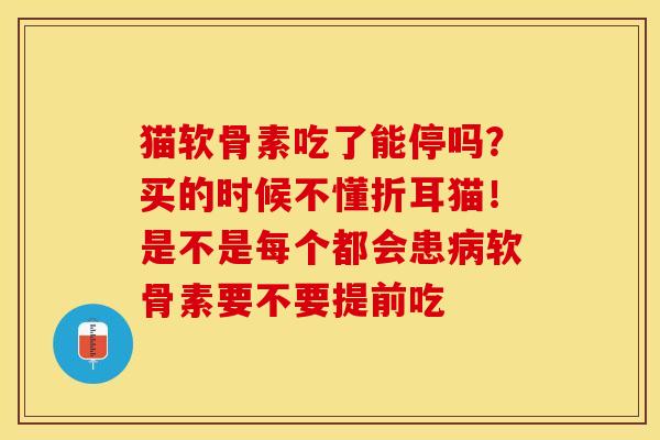 猫软骨素吃了能停吗？买的时候不懂折耳猫！是不是每个都会患病软骨素要不要提前吃-第1张图片-关节保镖