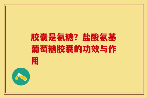 胶囊是氨糖？盐酸氨基葡萄糖胶囊的功效与作用-第1张图片-关节保镖