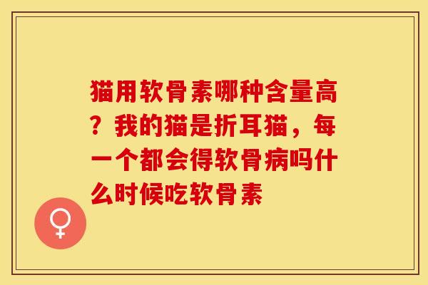 猫用软骨素哪种含量高？我的猫是折耳猫，每一个都会得软骨病吗什么时候吃软骨素-第1张图片-关节保镖