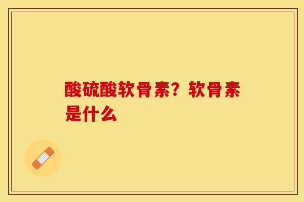 酸硫酸软骨素？软骨素是什么-第1张图片-关节保镖