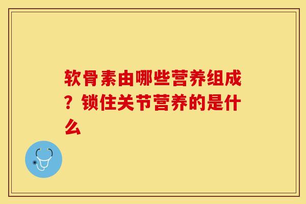 软骨素由哪些营养组成？锁住关节营养的是什么-第1张图片-关节保镖