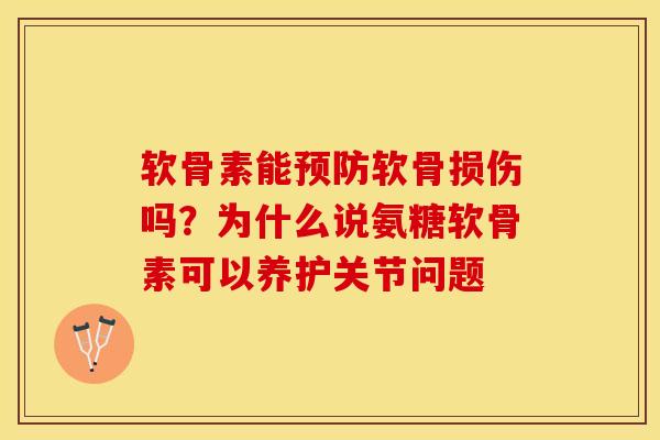 软骨素能预防软骨损伤吗？为什么说氨糖软骨素可以养护关节问题-第1张图片-关节保镖
