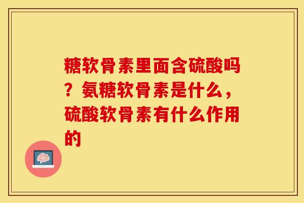 糖软骨素里面含硫酸吗？氨糖软骨素是什么，硫酸软骨素有什么作用的-第1张图片-关节保镖