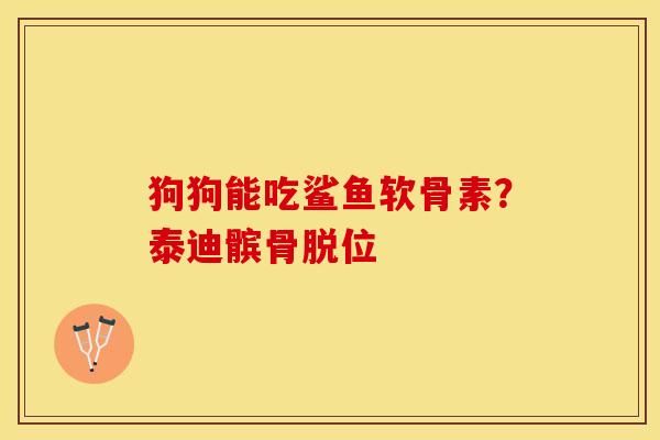 狗狗能吃鲨鱼软骨素？泰迪髌骨脱位-第1张图片-关节保镖