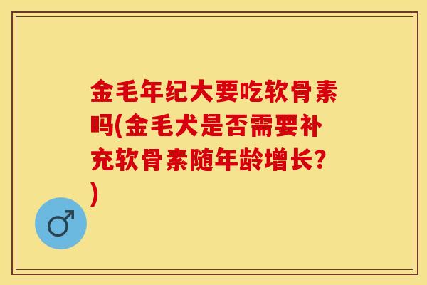 金毛年纪大要吃软骨素吗(金毛犬是否需要补充软骨素随年龄增长？)-第1张图片-关节保镖