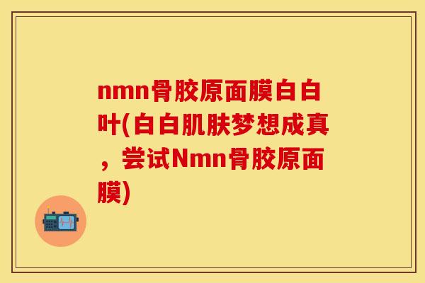 nmn骨胶原面膜白白叶(白白肌肤梦想成真，尝试Nmn骨胶原面膜)-第1张图片-关节保镖