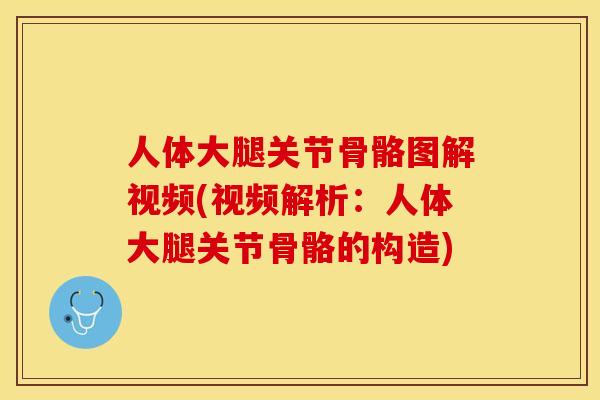 人体大腿关节骨骼图解视频(视频解析：人体大腿关节骨骼的构造)-第1张图片-关节保镖