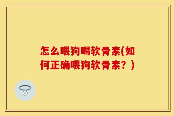 怎么喂狗喝软骨素(如何正确喂狗软骨素？)-第1张图片-关节保镖