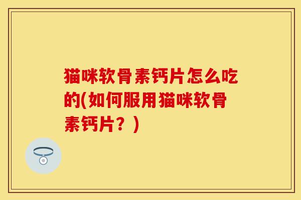 猫咪软骨素钙片怎么吃的(如何服用猫咪软骨素钙片？)-第1张图片-关节保镖