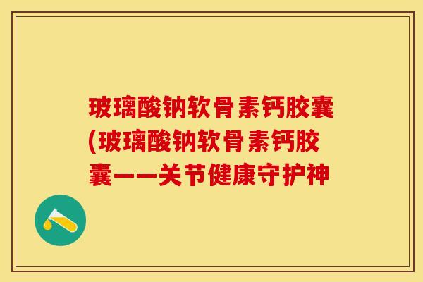 玻璃酸钠软骨素钙胶囊(玻璃酸钠软骨素钙胶囊——关节健康守护神-第1张图片-关节保镖