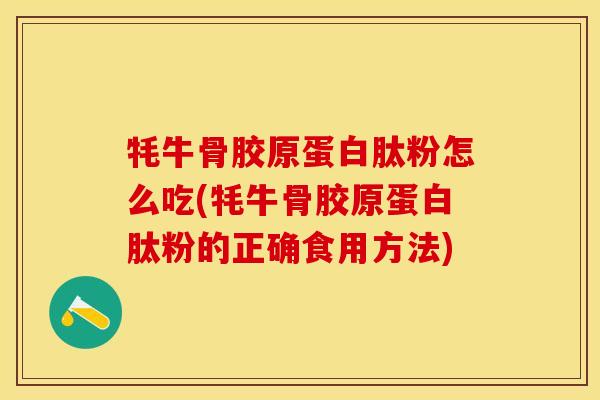 牦牛骨胶原蛋白肽粉怎么吃(牦牛骨胶原蛋白肽粉的正确食用方法)-第1张图片-关节保镖