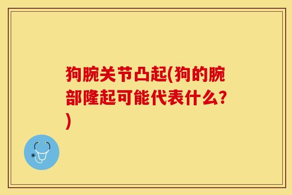 狗腕关节凸起(狗的腕部隆起可能代表什么？)-第1张图片-关节保镖
