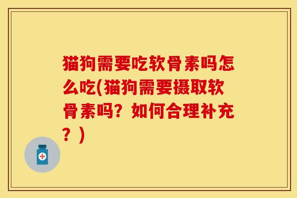猫狗需要吃软骨素吗怎么吃(猫狗需要摄取软骨素吗？如何合理补充？)-第1张图片-关节保镖