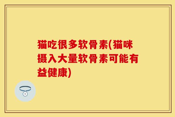 猫吃很多软骨素(猫咪摄入大量软骨素可能有益健康)-第1张图片-关节保镖